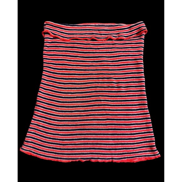 Vintage Garland Y2k Tube Top Striped Goth Grunge Sz S-M-L Girly Punk Strapless - Picture 8 of 8